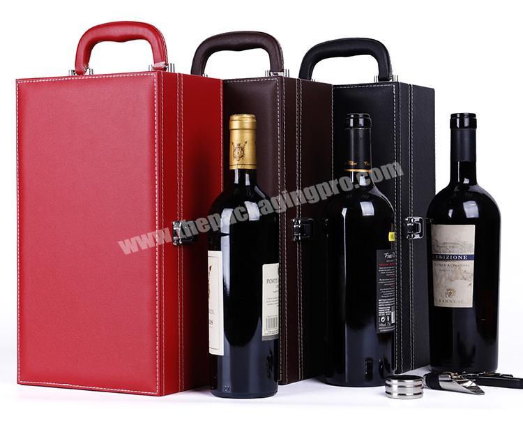 Luxury custom logo cardboard paper leather gift box for wine gift box