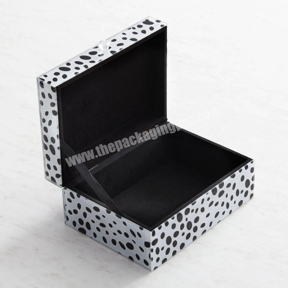 Luxury custom logo hinged cardboard paper jewelry box