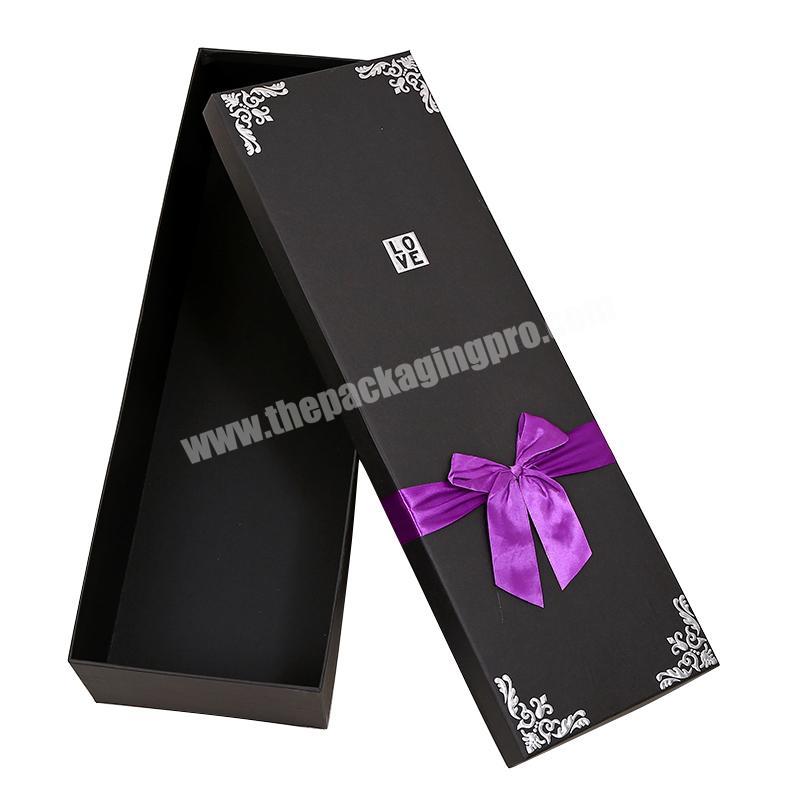 Luxury custom logo long stem rose flowers gift packaging box