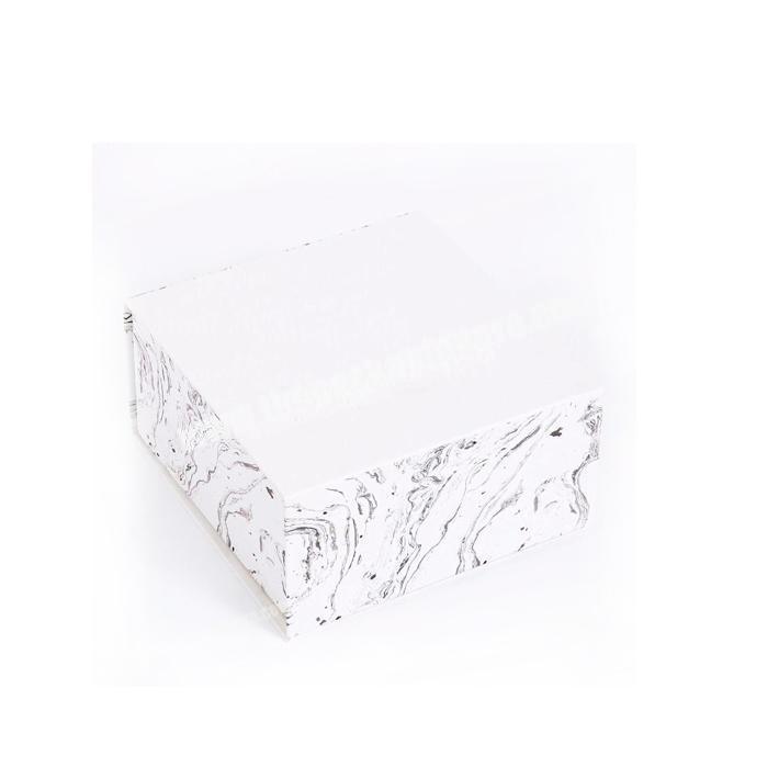 Luxury custom logo marble print folding paper gift boxes