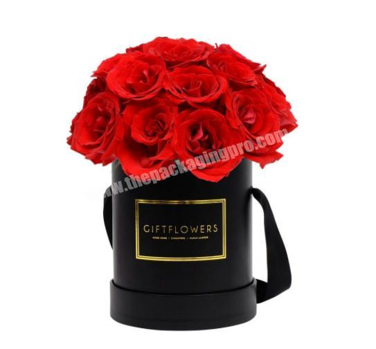 Luxury Custom Logo Material Cardboard Rose Flower Box, Paper Round Flower Box,Flower Gift Box Packaging