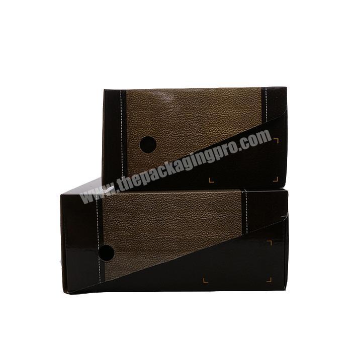 Luxury Custom Logo Printed Black Shoe Boxes Corrugated Paper Box