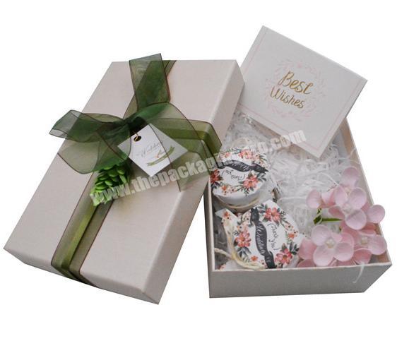 Luxury Custom Logo Printed Paper Cardboard Box Wedding Birthday Party Gift Packaging Box With Ribbon Bow