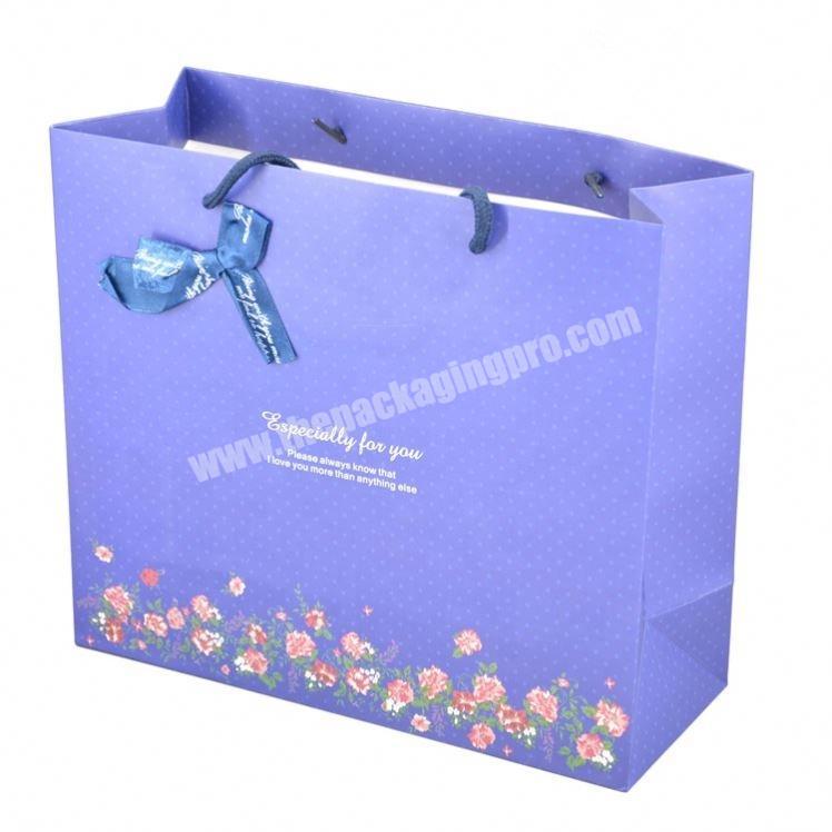 Luxury custom logo printing shopping paper bag gift packaging bag