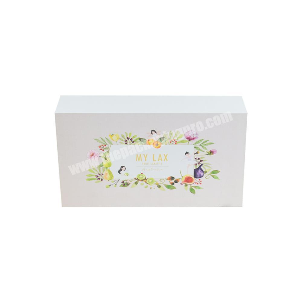 Luxury Custom Logo Small Matt White  Book Shape Packaging Hot Stamping Paper Gift Box With Magnetic Closure