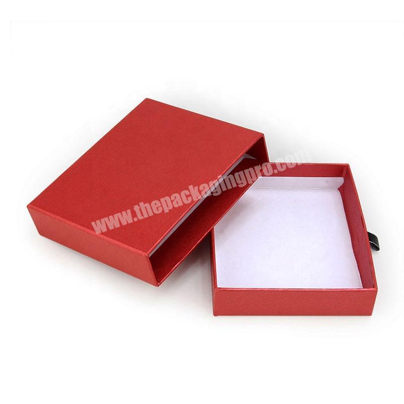 Luxury Custom Logo Small Packaging Pull Out Rigid Sliding Out Cardboard Paper Drawer Gift Box With Ribbon