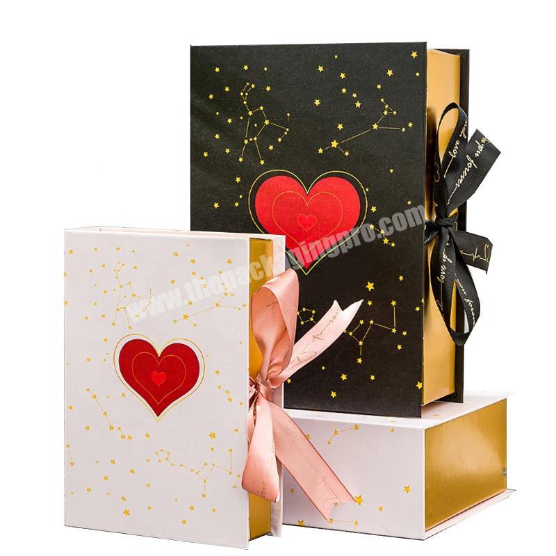 Luxury Custom Logo white book shape Paper gift Packaging Box for Bracelet Pendant