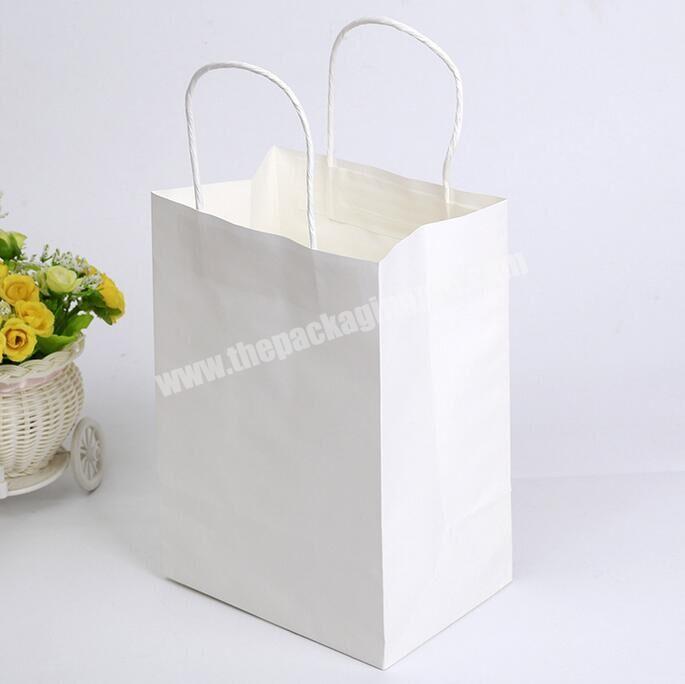 Luxury Custom Own Logo Printed White Kraft Paper Bags For Retail Clothing Packaging Paper Mailing Bag