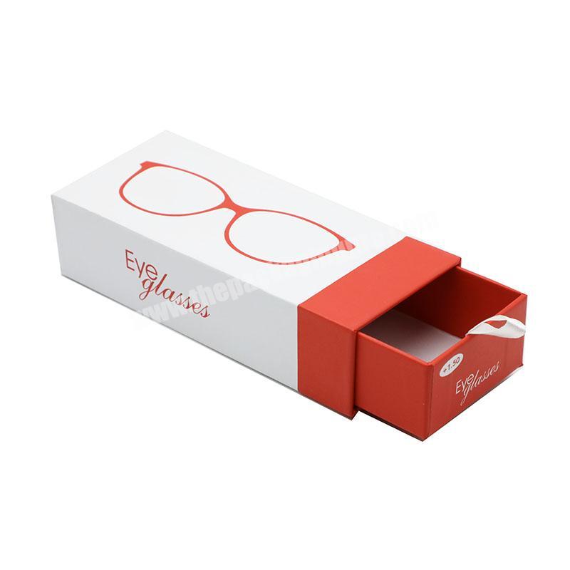 Luxury Custom Paper Glasses Case Sunglasses Gift Packaging Drawer Paper Box