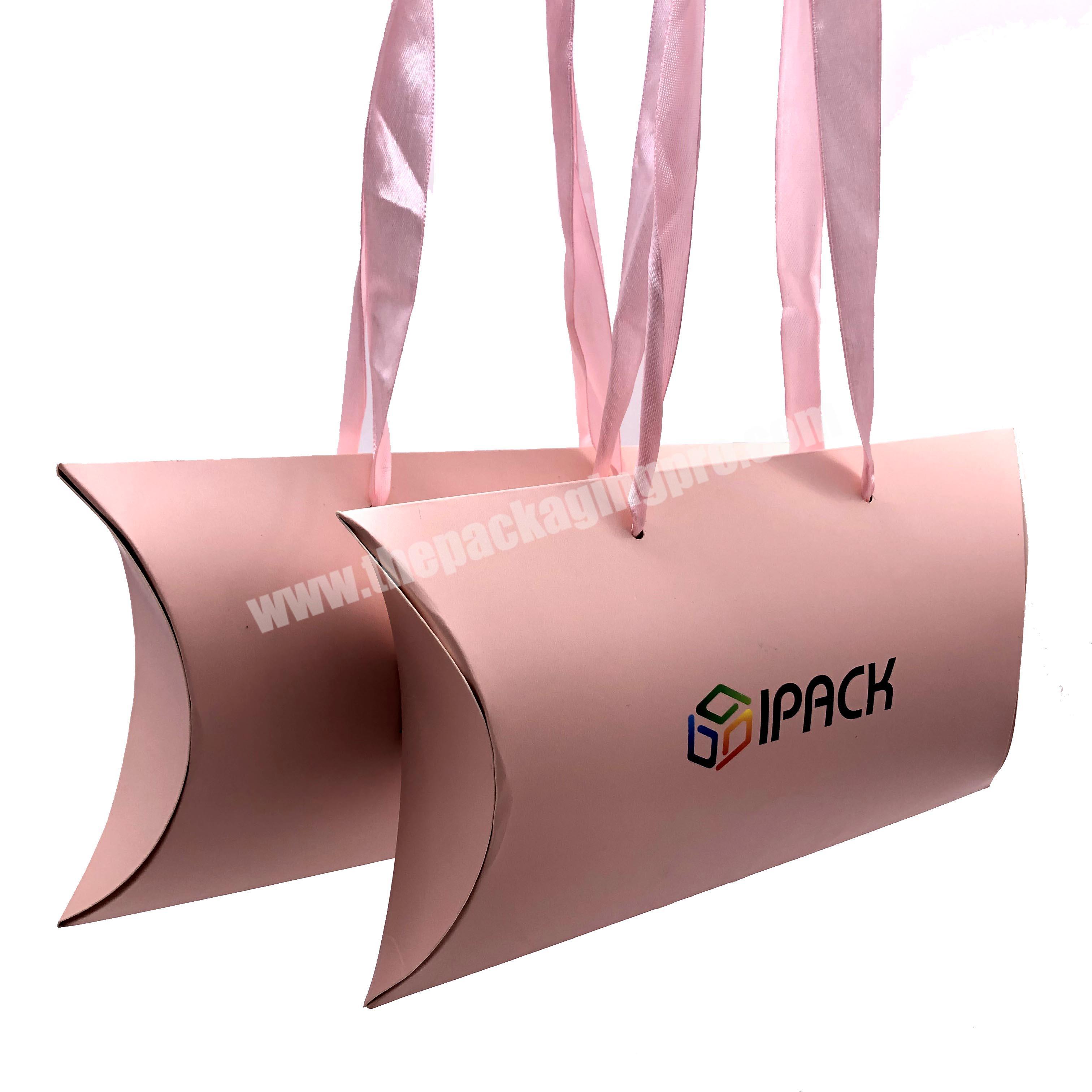 Luxury custom paper pink hair product packaging box for hair extensions