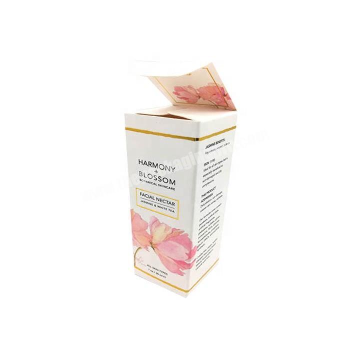 Luxury custom printed cosmetic essential oil paper packaging box