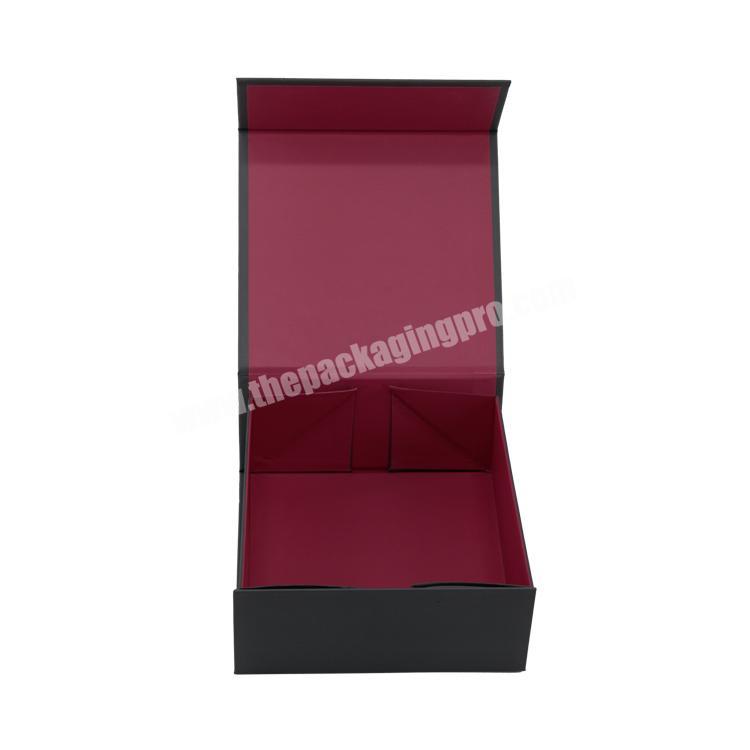 Luxury Custom Printed Holiday Present Rigid Cardboard black Magnetic Gift Paper Box