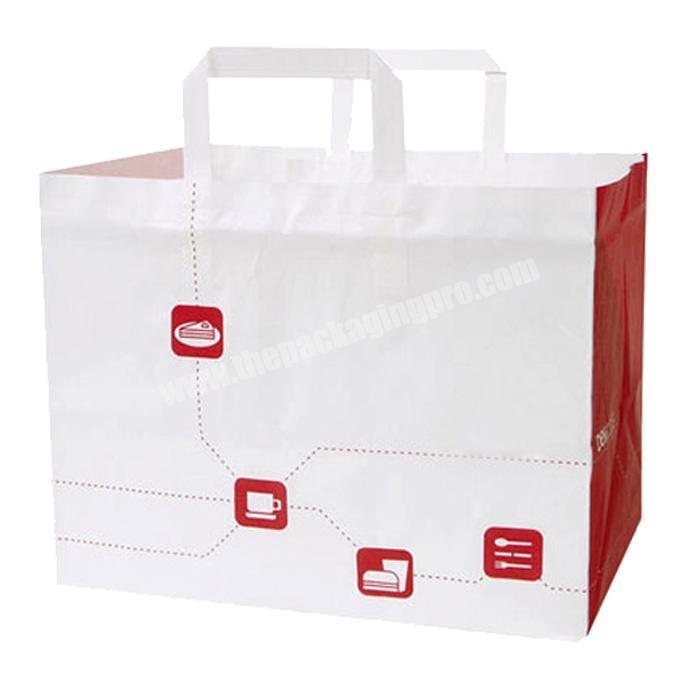 Luxury custom printed large flat reusable paper handle bags with your own logo