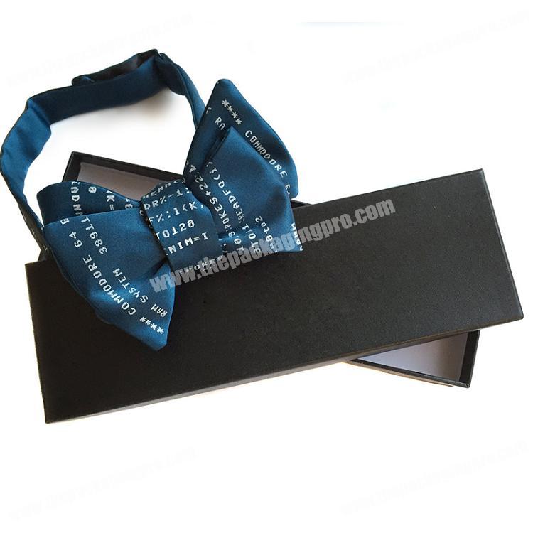 Luxury Custom Rigid Lid and Bottom Box  Men's Bow Tie Packaging Box