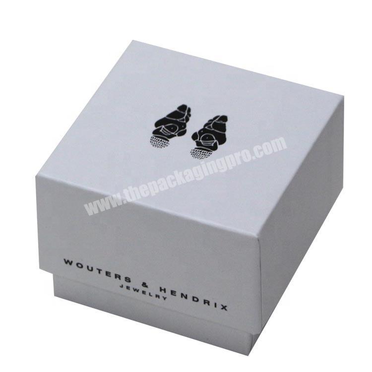 Luxury custom square white cardboard gift box with lids and Matt Lamination white cardboard boxes jewelry packaging