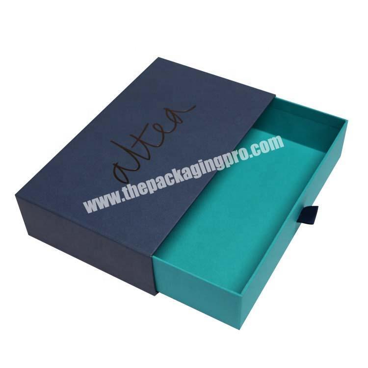 Luxury Custom UV Coating Logo Hot stamping Paper Drawer Scarves Boxes With Tissue Paper