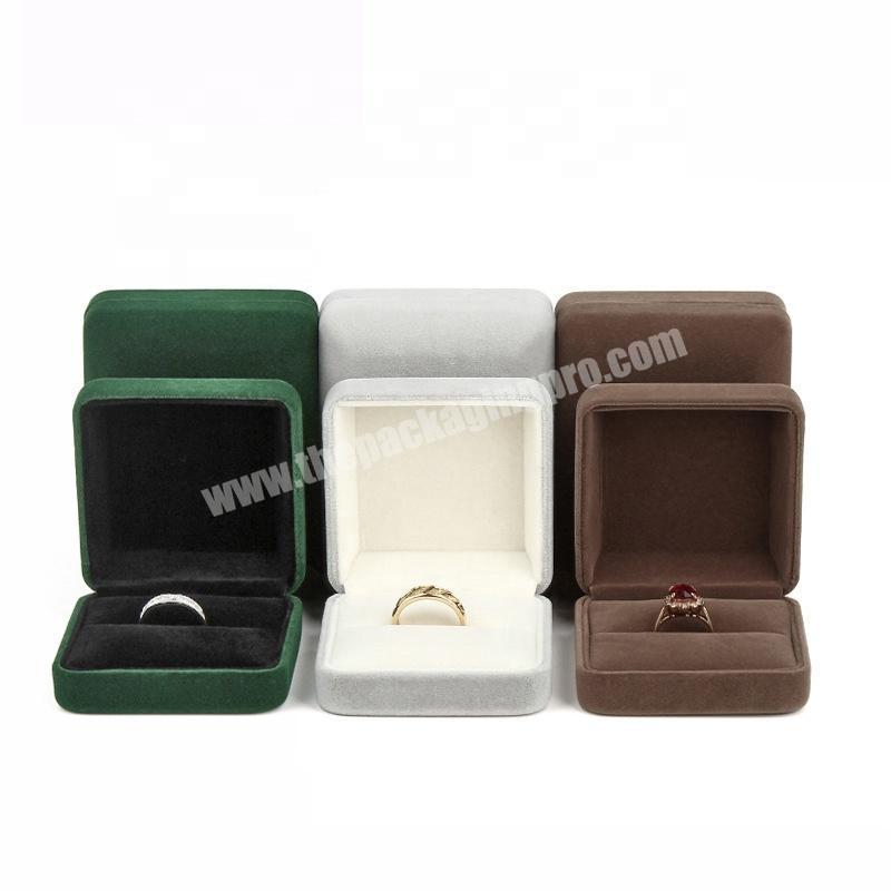 Luxury Custom Velvet Jewelry Ring Packaging Box