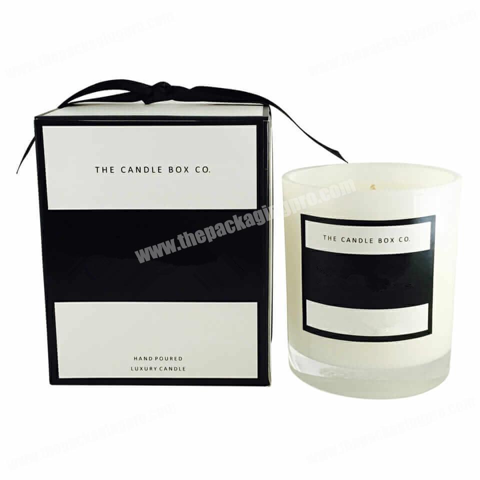 Luxury Custom White Emboss Cardboard Paper Gift Candle Birthday Packaging Box