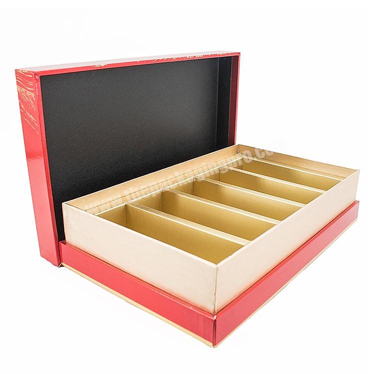 Luxury customized  lid and base cosmetic set gold paper gift packaging essential oil bottle packaging box