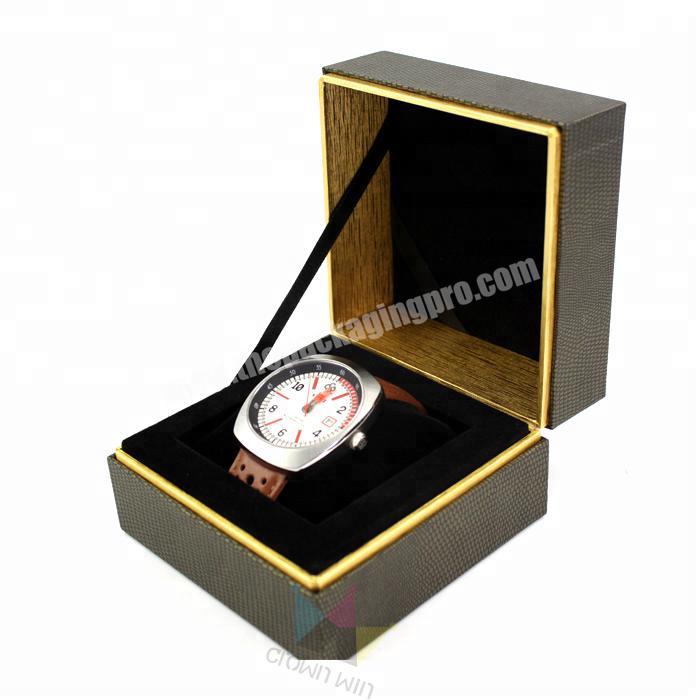 Luxury Customized Logo Gold Foil Watch Box For Gift