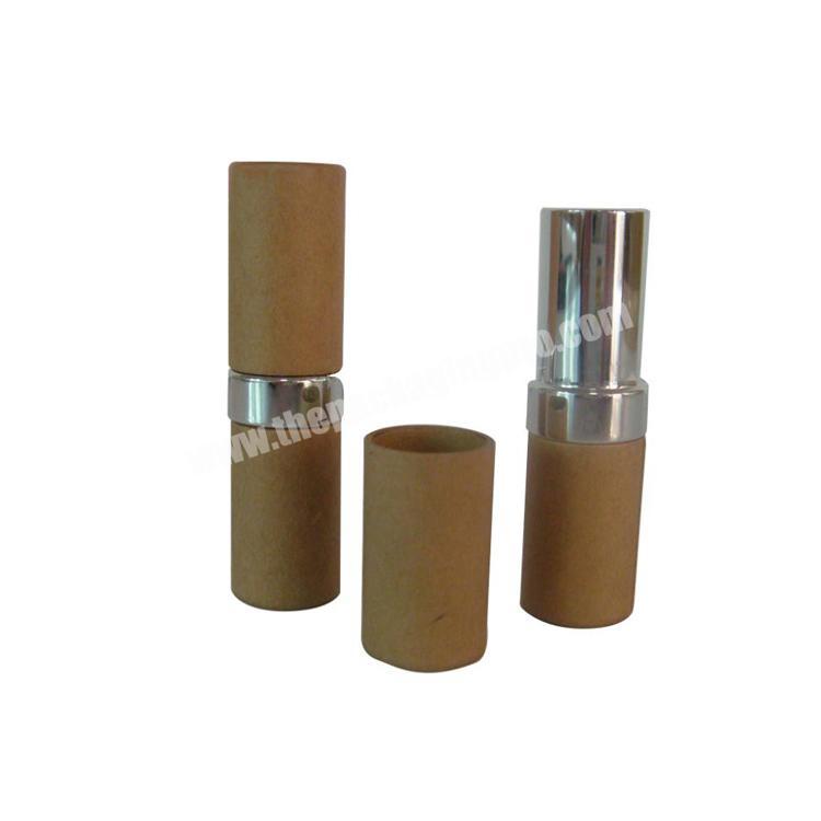 Luxury cylinder cosmetic paper box kraft lip balm tubes custom logo