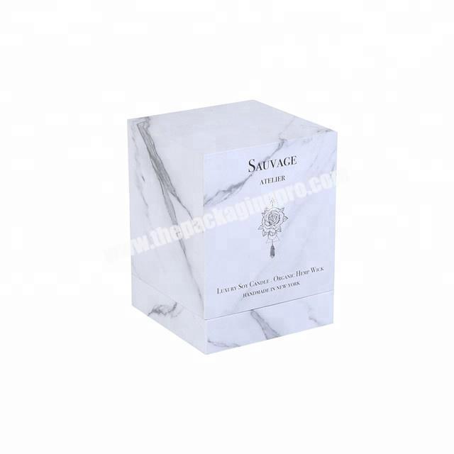 luxury decorative candle marble box packaging