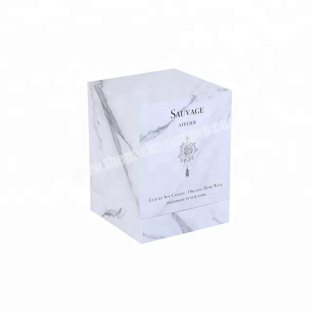 luxury decorative candle marble box packaging