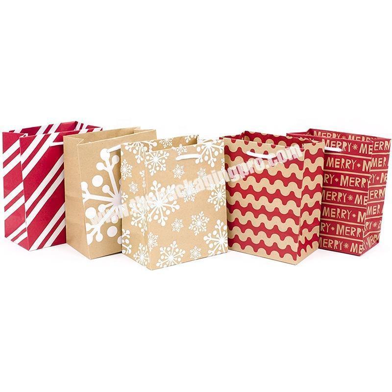 Luxury decorative matte christmas gift paper carrier bag