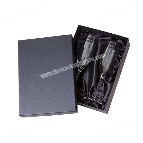 Luxury Design Custom Black Drinking Bottle Box Gift Packaging Wine Glass Box