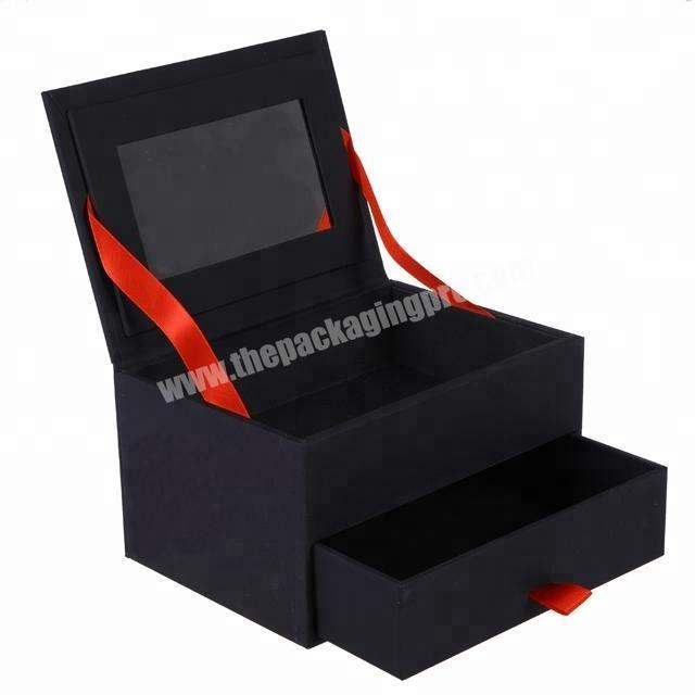 luxury double layers drawer sliding sliding box jewelry packaging