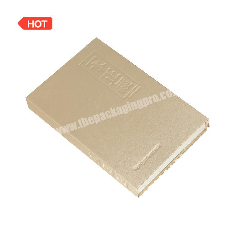 Luxury embossing Custom decorative book shaped boxes luxury packaging box