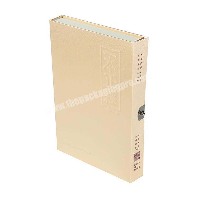 Luxury embossing silk book packaging box magnetic customized gift box book box