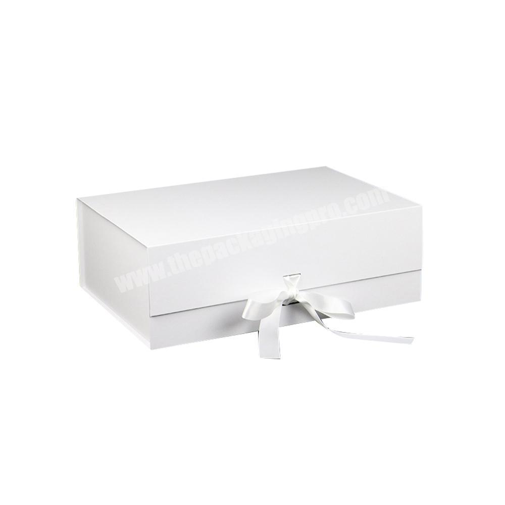 Luxury Empty Custom Women ClothingShoppingShoesCosmetic Set Gift Foldable Paper Magnetic Cardboard Rigid Boxes With Ribbons
