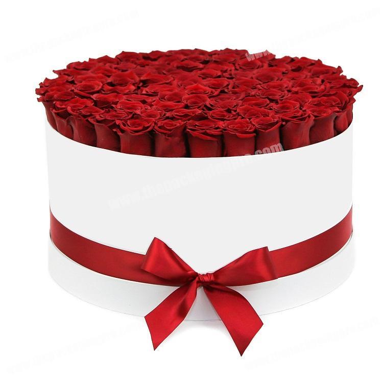 Luxury Extra Large White Paper Flower Valentines Gift Box for Valentine