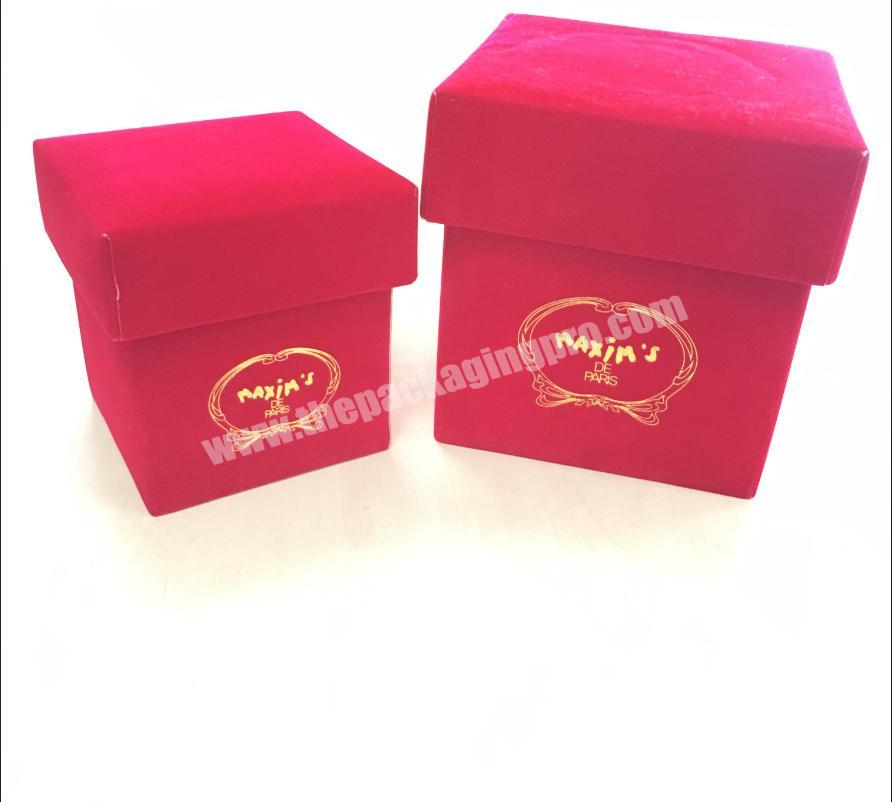 Luxury fabric wrapped paperboard custom chocolate gift box packaging for wedding