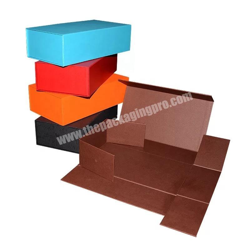 luxury flat shipping gift box rigid custom paperboard gift box