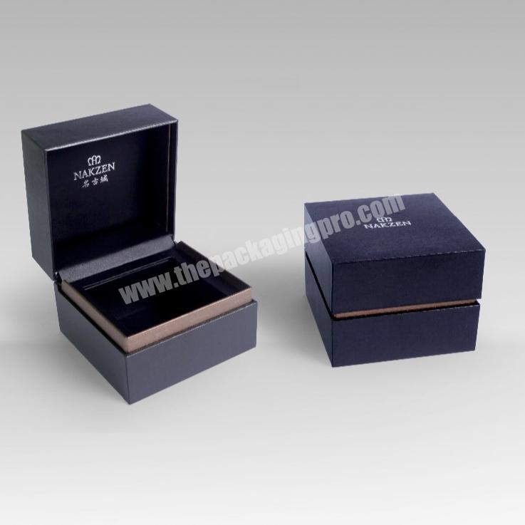 Luxury flip Watch box with logo printing or foil stamping with velvet insert cheap wholesale