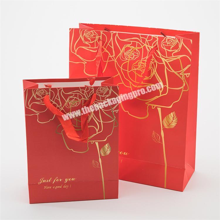 Large Rose Gold Foil Gift bags with Handles, Designer Solid Rose Gold Paper  Gift Wrap Bags, Inches - Harris Teeter