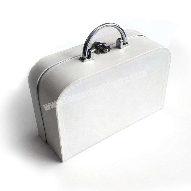 Luxury Folding Cardboard Paper Packaging Suitcase Gift Box With Die-Cut Handle