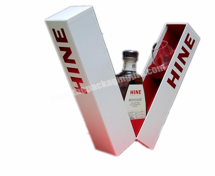 Luxury Four Color Printing Paper Board Wine Packaging Box For  one bottle