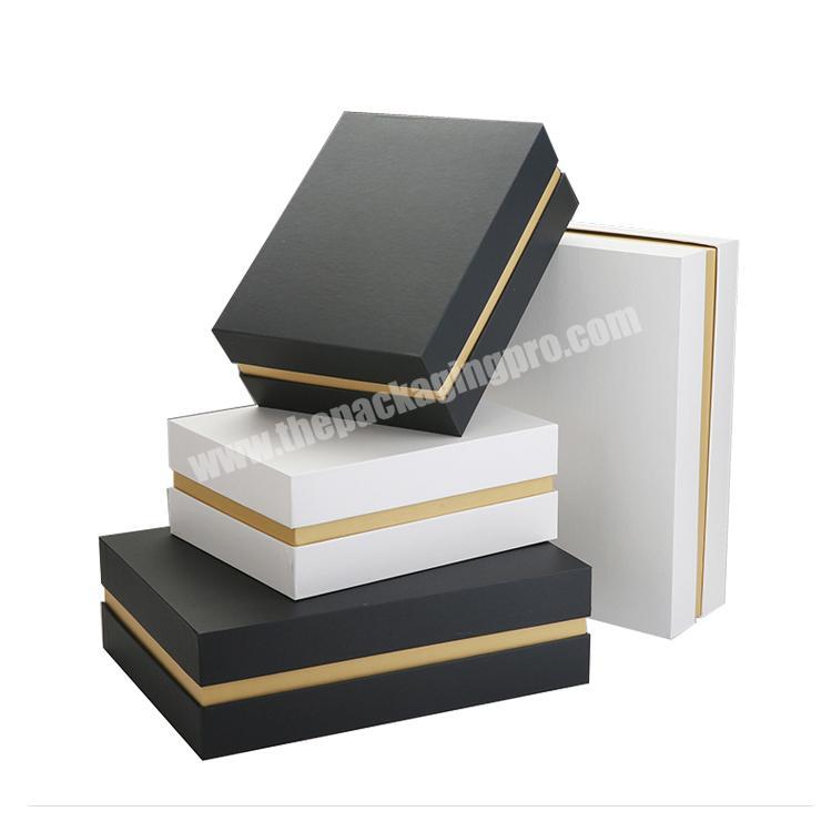 luxury gift box cardboard packaging gifts black rigid gift box with lid