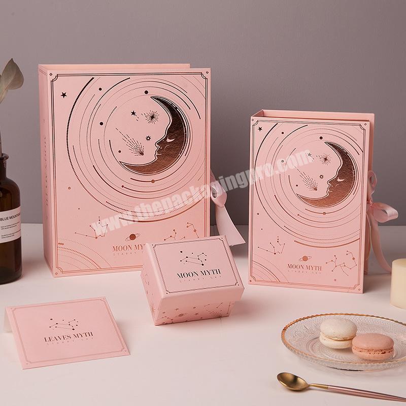 Luxury Gift Box Gold Foil  Pink Custom Box