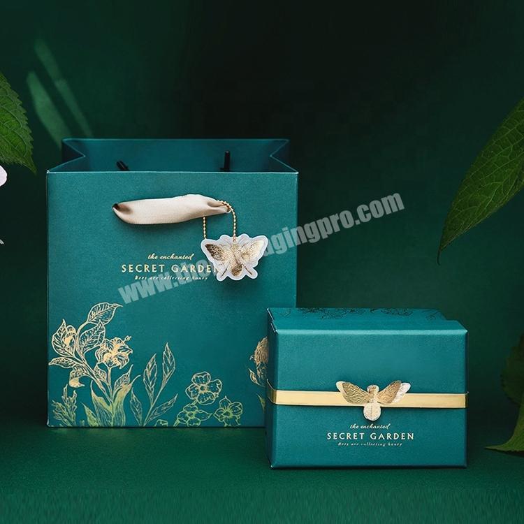 Luxury Gift Box Set Packaging Box Hot Stamping Paper Bag And Box For Gift Packaging