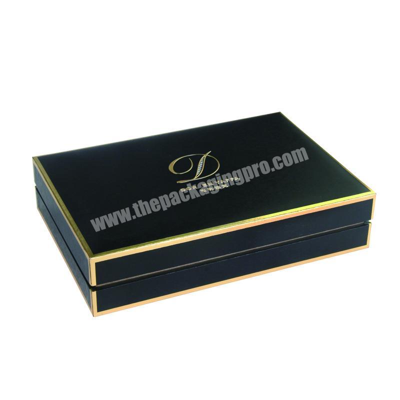 Luxury Gift Boxes Make up Package with Gold Edge Lid and Base Style Box