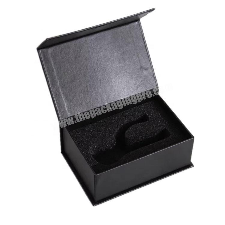 Luxury gift closure cardboard boxes custom magnetic packaging black box