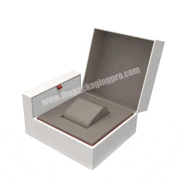 Luxury Gift Packaging Single Slot Paper Watch Box with Flannel