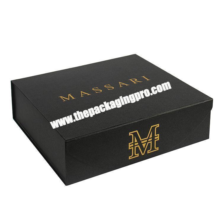 luxury gilding rigid cardboard paper packaging clothes box