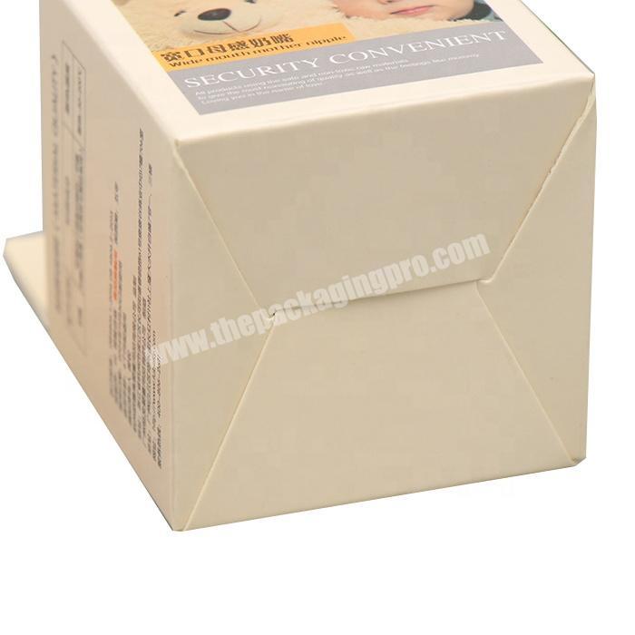 Luxury glossy printing cardboard paper packaging box for nipple
