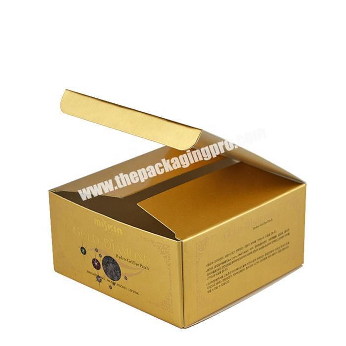 Luxury gold color paper cardboard packaging box for face cream
