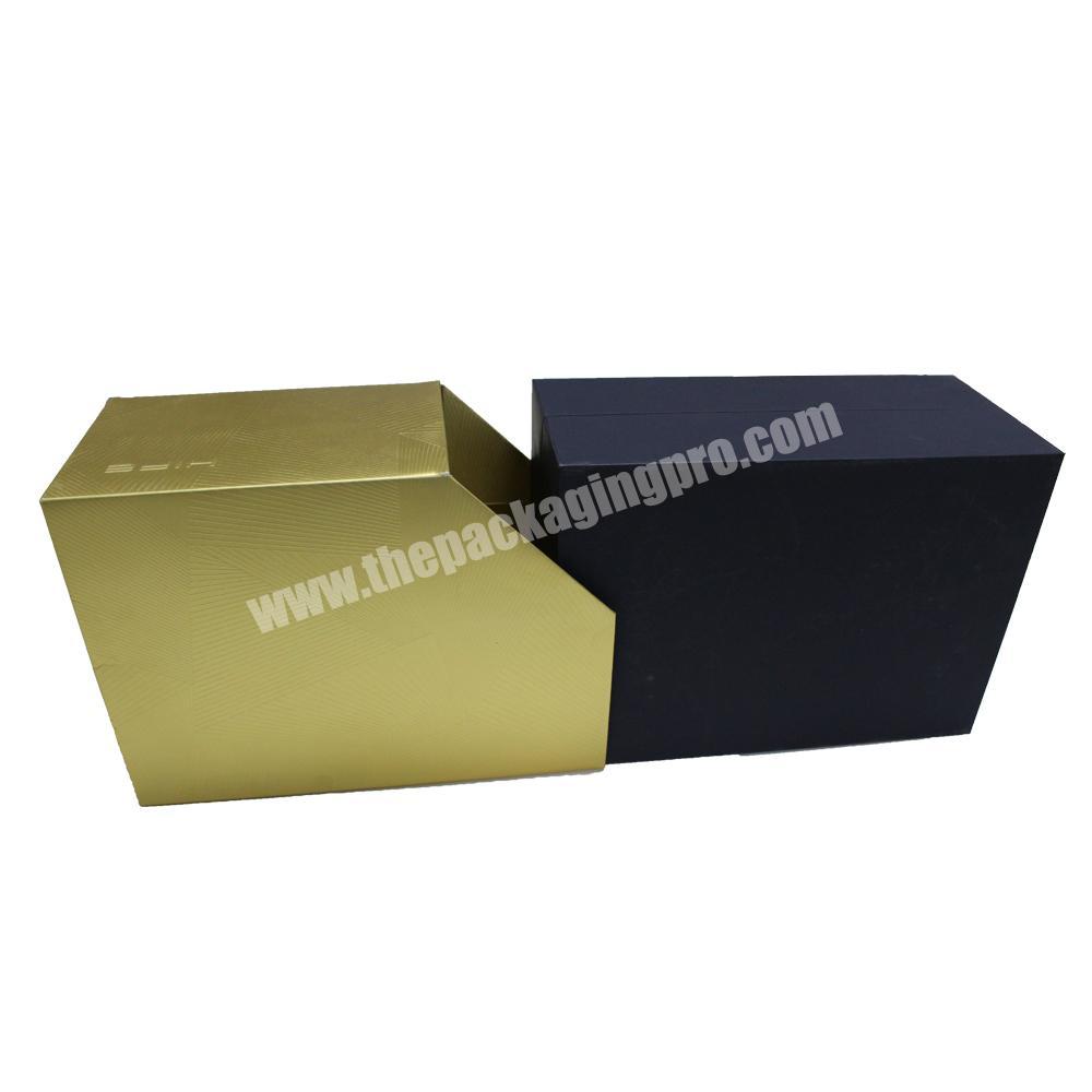 luxury gold cosmetic packaging boxes with cardboard sleeve